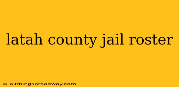 latah county jail roster